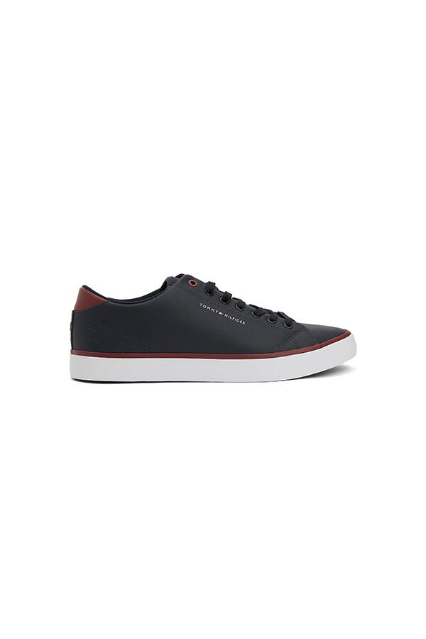 Tommy hilfiger erkek Deri sneaker - laciverd