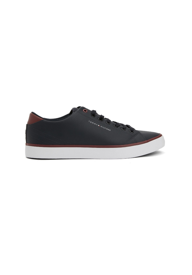 Tommy hilfiger erkek Deri sneaker - laciverd