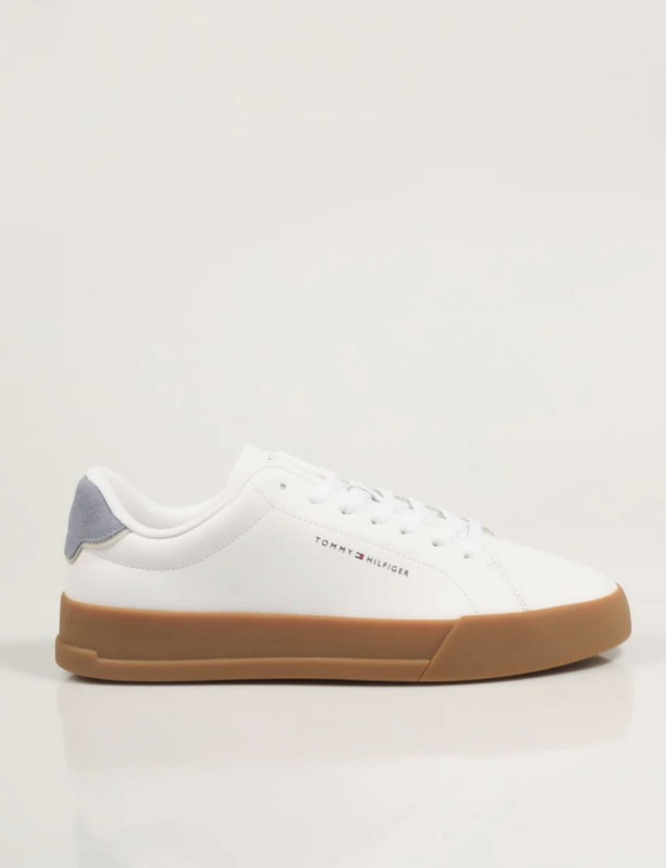 Tommy Hilfiger TH COURT LTH DETAIL ESS Beyaz Erkek Sneaker