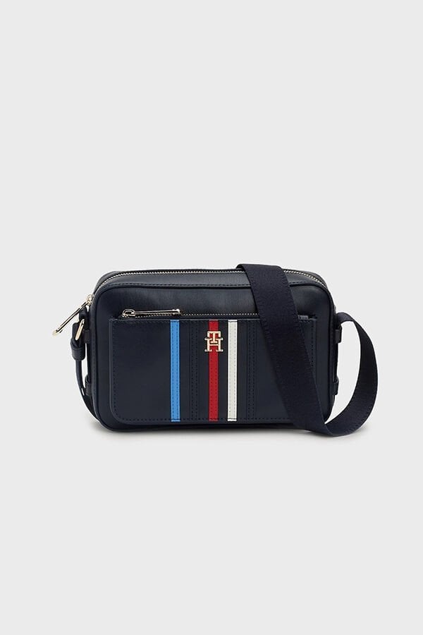 Tommy Hilfiger Kadın Çanta Logolu Fermuarlı Bayan Çanta AW0AW16106 DW6 LACİVERT