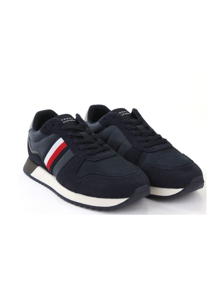 Tommy Hilfiger Runner Evo Mix Erkek Siyah Sneaker Model Numarasi 34-FMOFMO4699-DW5