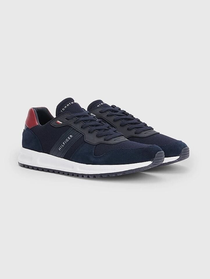Tommy Hilfiger Modern Corporate Mix Runner Erkek Lacivert Sneaker