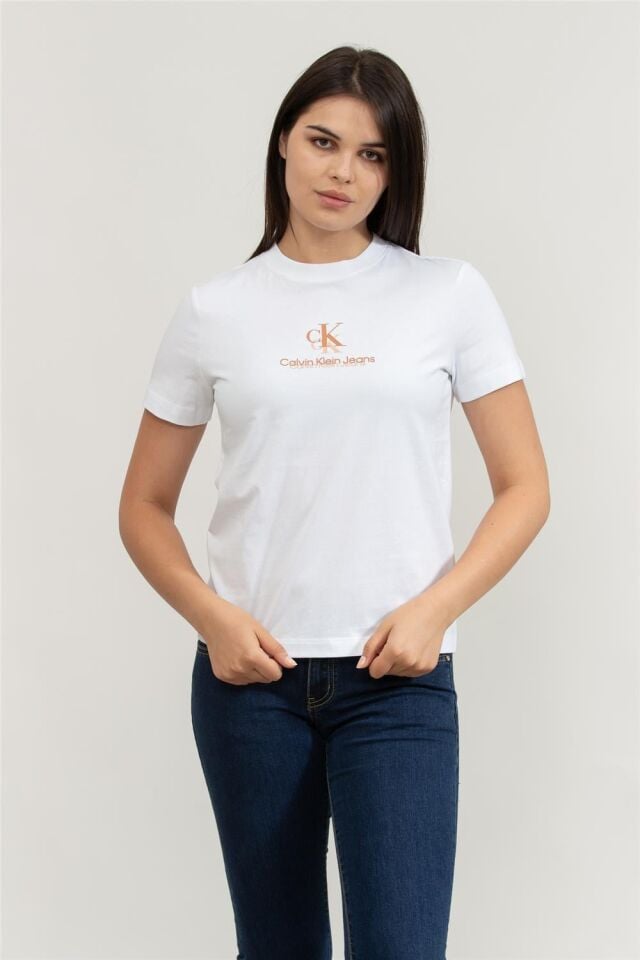 Calvin Klein Kadın Bisiklet Yaka T-Shirt